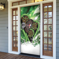 Piwakawaka New Zealand Christmas In July Door Cover NZ Aroha Koru Fern Marble Vibes