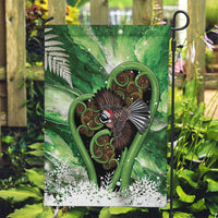 Piwakawaka New Zealand Christmas In July Garden Flag NZ Aroha Koru Fern Marble Vibes