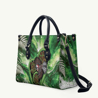 Piwakawaka New Zealand Christmas In July Leather Bag NZ Aroha Koru Fern Marble Vibes