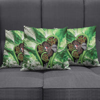 Piwakawaka New Zealand Christmas In July Pillow Cover NZ Aroha Koru Fern Marble Vibes