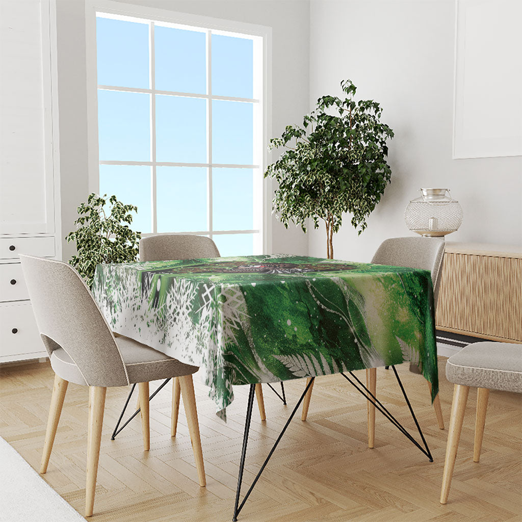 Piwakawaka New Zealand Christmas In July Tablecloth NZ Aroha Koru Fern Marble Vibes