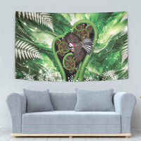 Piwakawaka New Zealand Christmas In July Tapestry NZ Aroha Koru Fern Marble Vibes