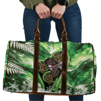 Piwakawaka New Zealand Christmas In July Travel Bag NZ Aroha Koru Fern Marble Vibes