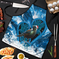 Tui Bird New Zealand Christmas In July Apron NZ Aroha Koru Fern Marble Vibes