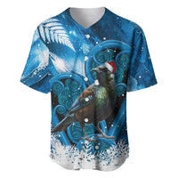 Tui Bird New Zealand Christmas In July Baseball Jersey NZ Aroha Koru Fern Marble Vibes