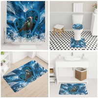 Tui Bird New Zealand Christmas In July Bathroom Set NZ Aroha Koru Fern Marble Vibes