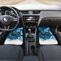 Tui Bird New Zealand Christmas In July Car Mats NZ Aroha Koru Fern Marble Vibes