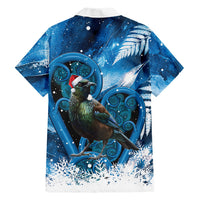 Tui Bird New Zealand Christmas In July Hawaiian Shirt NZ Aroha Koru Fern Marble Vibes