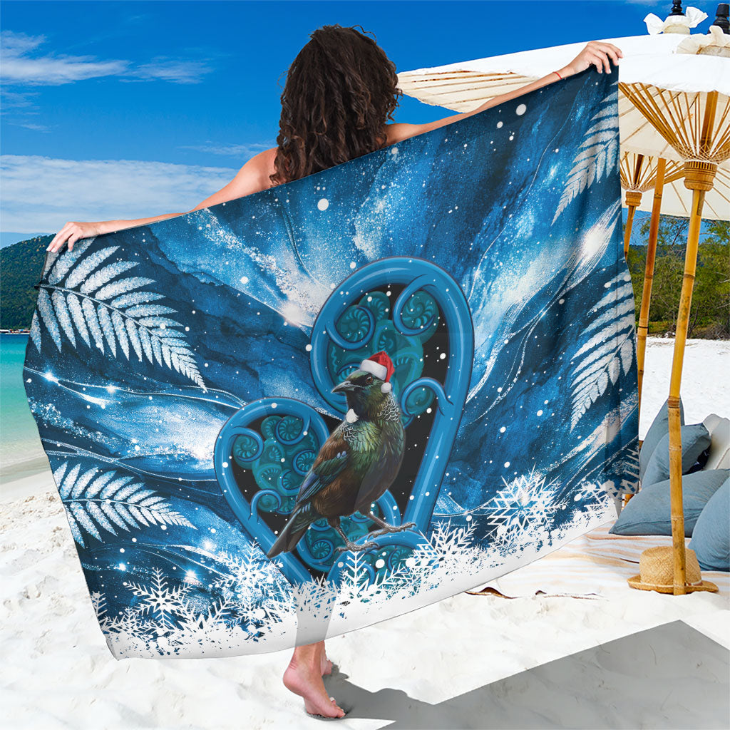 Tui Bird New Zealand Christmas In July Sarong NZ Aroha Koru Fern Marble Vibes