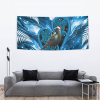 Tui Bird New Zealand Christmas In July Tapestry NZ Aroha Koru Fern Marble Vibes
