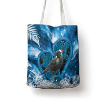 Tui Bird New Zealand Christmas In July Tote Bag NZ Aroha Koru Fern Marble Vibes