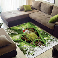 Kakapo New Zealand Christmas In July Area Rug NZ Aroha Koru Fern Marble Vibes