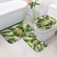 Kakapo New Zealand Christmas In July Bathroom Set NZ Aroha Koru Fern Marble Vibes