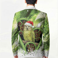 Kakapo New Zealand Christmas In July Blazer NZ Aroha Koru Fern Marble Vibes