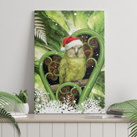 Kakapo New Zealand Christmas In July Canvas Wall Art NZ Aroha Koru Fern Marble Vibes