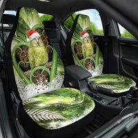 Kakapo New Zealand Christmas In July Car Seat Cover NZ Aroha Koru Fern Marble Vibes