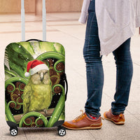 Kakapo New Zealand Christmas In July Luggage Cover NZ Aroha Koru Fern Marble Vibes