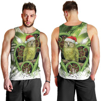 Kakapo New Zealand Christmas In July Men Tank Top NZ Aroha Koru Fern Marble Vibes