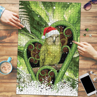 Kakapo New Zealand Christmas In July Puzzle NZ Aroha Koru Fern Marble Vibes