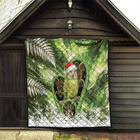 Kakapo New Zealand Christmas In July Quilt NZ Aroha Koru Fern Marble Vibes