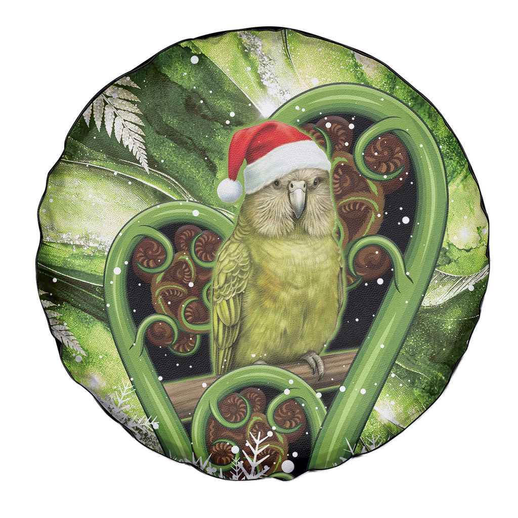 Kakapo New Zealand Christmas In July Spare Tire Cover NZ Aroha Koru Fern Marble Vibes