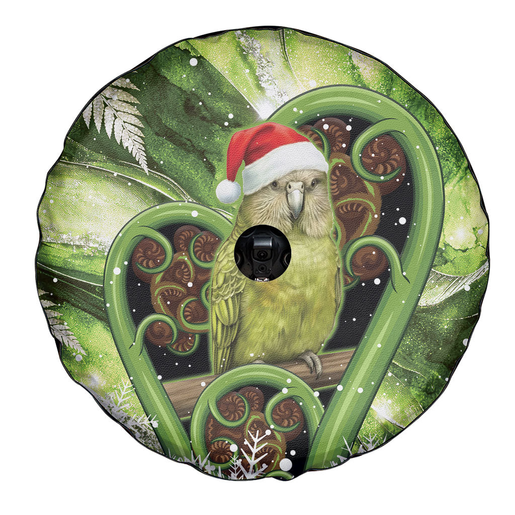 Kakapo New Zealand Christmas In July Spare Tire Cover NZ Aroha Koru Fern Marble Vibes