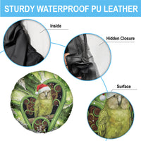 Kakapo New Zealand Christmas In July Spare Tire Cover NZ Aroha Koru Fern Marble Vibes