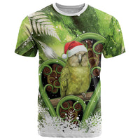 Kakapo New Zealand Christmas In July T Shirt NZ Aroha Koru Fern Marble Vibes