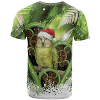 Kakapo New Zealand Christmas In July T Shirt NZ Aroha Koru Fern Marble Vibes