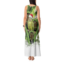 Kakapo New Zealand Christmas In July Tank Maxi Dress NZ Aroha Koru Fern Marble Vibes