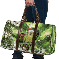 Kakapo New Zealand Christmas In July Travel Bag NZ Aroha Koru Fern Marble Vibes