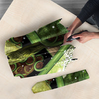 Kakapo New Zealand Christmas In July Umbrella NZ Aroha Koru Fern Marble Vibes