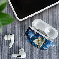 Sulphur-crested Cockatoo New Zealand Christmas In July AirPods Case NZ Aroha Koru Fern Marble Vibes