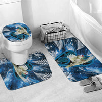 Sulphur-crested Cockatoo New Zealand Christmas In July Bathroom Set NZ Aroha Koru Fern Marble Vibes