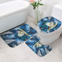Sulphur-crested Cockatoo New Zealand Christmas In July Bathroom Set NZ Aroha Koru Fern Marble Vibes