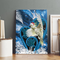 Sulphur-crested Cockatoo New Zealand Christmas In July Canvas Wall Art NZ Aroha Koru Fern Marble Vibes