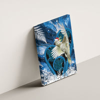 Sulphur-crested Cockatoo New Zealand Christmas In July Canvas Wall Art NZ Aroha Koru Fern Marble Vibes