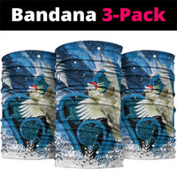 Sulphur-crested Cockatoo New Zealand Christmas In July Neck Gaiter NZ Aroha Koru Fern Marble Vibes