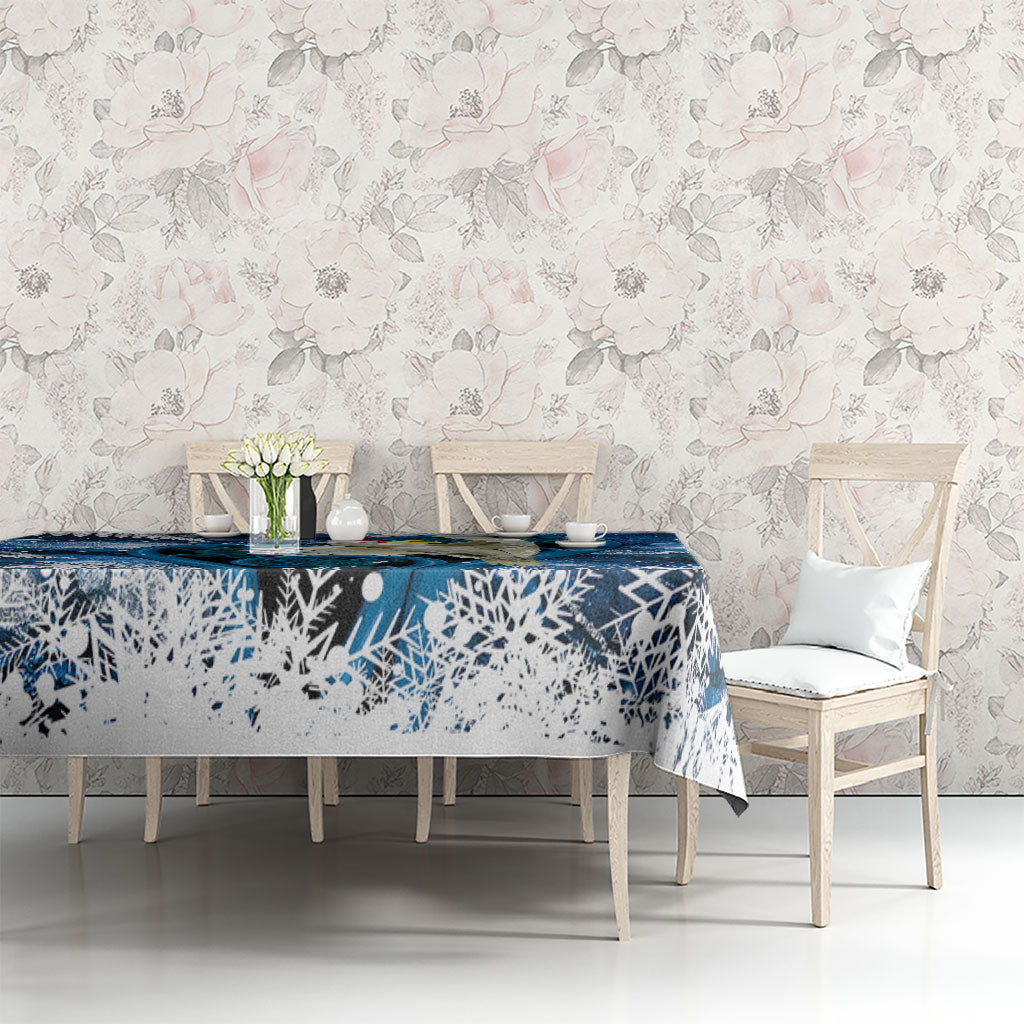 Sulphur-crested Cockatoo New Zealand Christmas In July Tablecloth NZ Aroha Koru Fern Marble Vibes