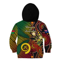 Vanuatu and Australia Kid Hoodie Vanuatuan Polynesian Mix Aussie Aboriginal Art LT14 - Polynesian Pride