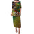 Vanuatu and Australia Puletasi Vanuatuan Polynesian Mix Aussie Aboriginal Art LT14 Long Dress Black - Polynesian Pride