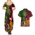 Vanuatu and Papua New Guinea Couples Matching Summer Maxi Dress and Hawaiian Shirt Vanuatuan With PNG Polynesian Pattern LT14 - Polynesian Pride