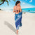 Vintage Blue Polynesia Sarong Plumeria With Hibiscus Tropical Vibes