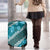 Vintage Dark Cyan Polynesia Luggage Cover Plumeria With Hibiscus Tropical Vibes