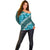 Vintage Dark Cyan Polynesia Off Shoulder Sweater Plumeria With Hibiscus Tropical Vibes