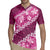 Vintage Pink Polynesia Rugby Jersey Plumeria With Hibiscus Tropical Vibes