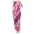 Vintage Pink Polynesia Tank Maxi Dress Plumeria With Hibiscus Tropical Vibes