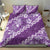 Vintage Purple Polynesia Bedding Set Plumeria With Hibiscus Tropical Vibes