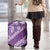 Vintage Purple Polynesia Luggage Cover Plumeria With Hibiscus Tropical Vibes