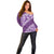 Vintage Purple Polynesia Off Shoulder Sweater Plumeria With Hibiscus Tropical Vibes